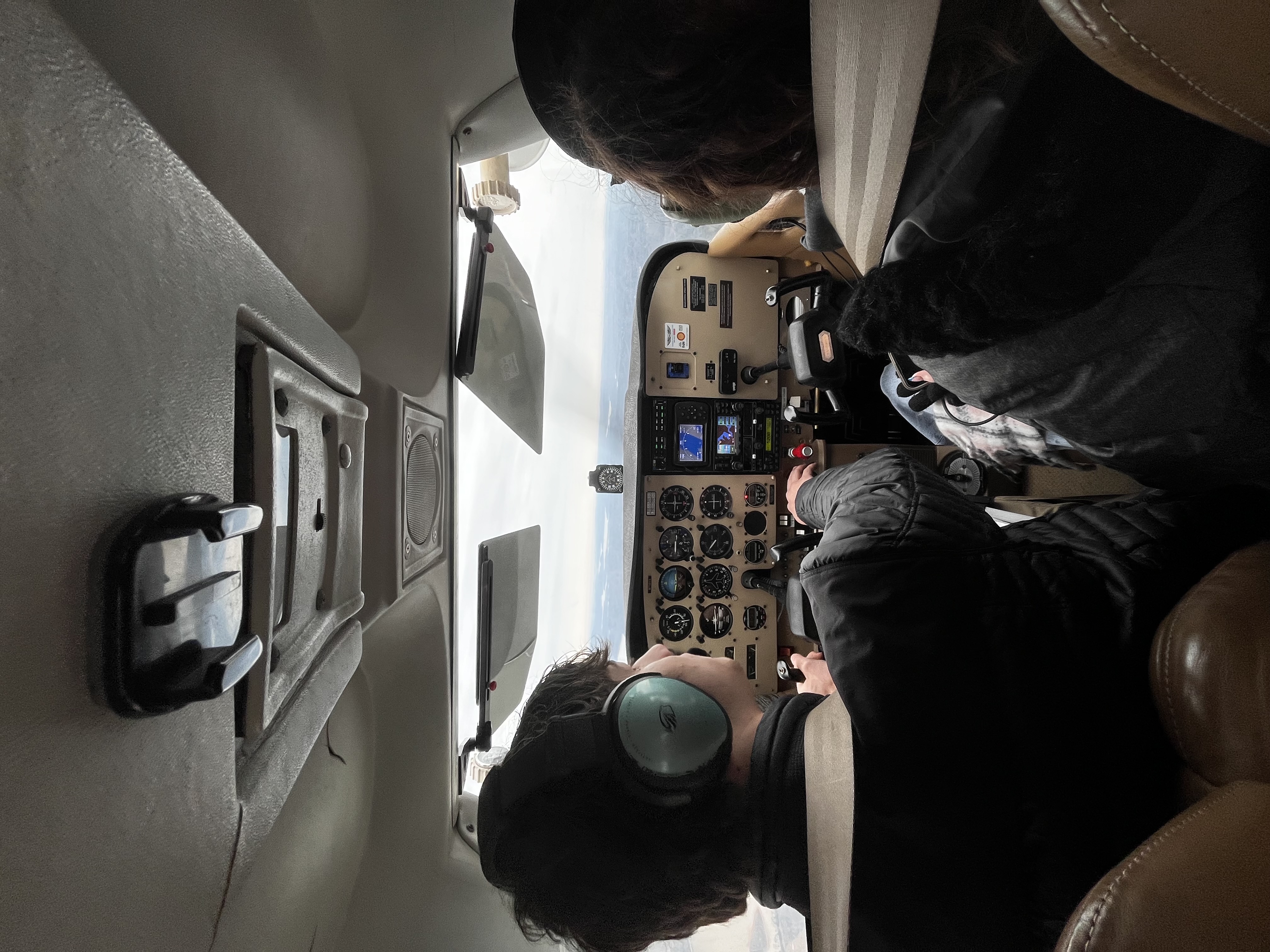 Two pilots in aircraft